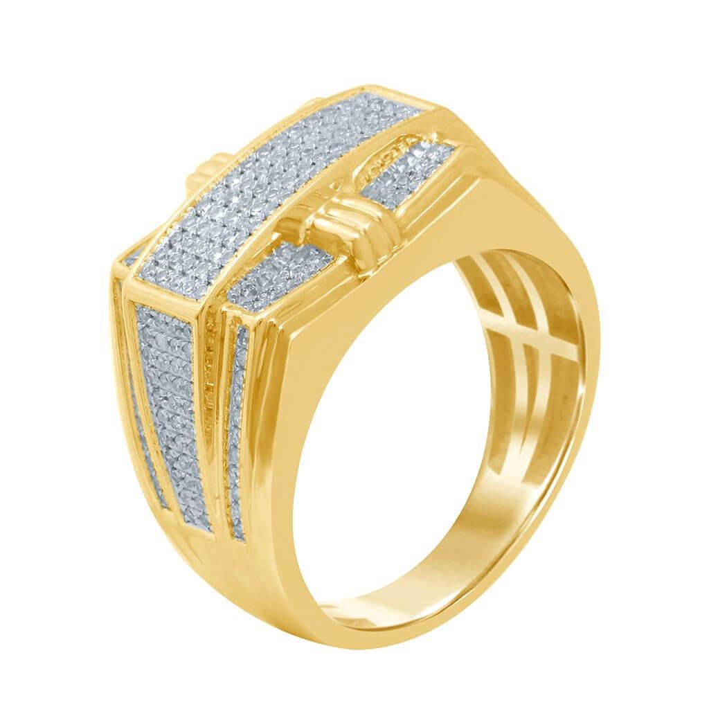 10K 0.60-0.66CT D-RING MENS RDS - Johnny Dang & Co