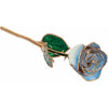 JDSP61-9044 - Lacquered Cream Blue Rose with Gold Trim - Johnny Dang & Co