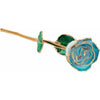 JDSP61-9049 - Lacquered Cream Turquoise Rose with Gold Trim - Johnny Dang & Co