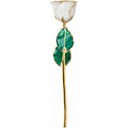 JDSP61-9087 - Lacquered Pearl Colored Rose with Gold Trim - Johnny Dang & Co