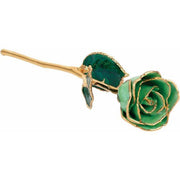 JDSP61-9089 - Lacquered Peridot Colored Rose with Gold Trim - Johnny Dang & Co