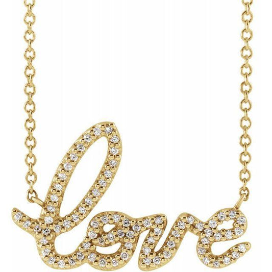 JDTKSP-87261 -Diamond Love Pendant with 18" Necklace - Johnny Dang & Co