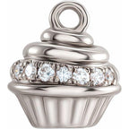JDTKSP-2000941-14K .04 CTW Natural Diamond Cupcake Dangle - Johnny Dang & Co