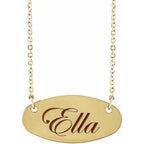 JDSP87380 - ENGRAVABLE OVAL NECKLACE - Johnny Dang & Co