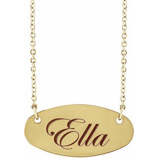 JDSP87380 - ENGRAVABLE OVAL NECKLACE - Johnny Dang & Co