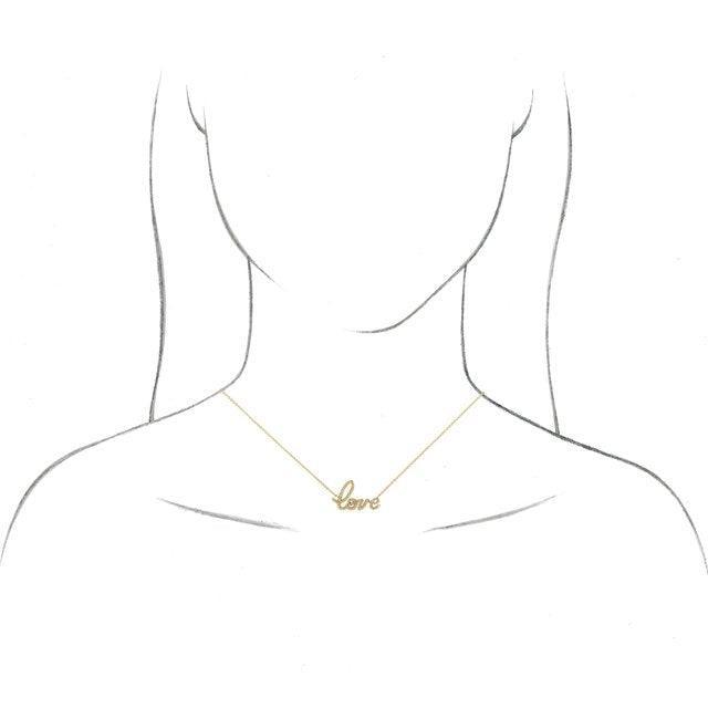 JDTKSP-87261 -Diamond Love Pendant with 18" Necklace - Johnny Dang & Co