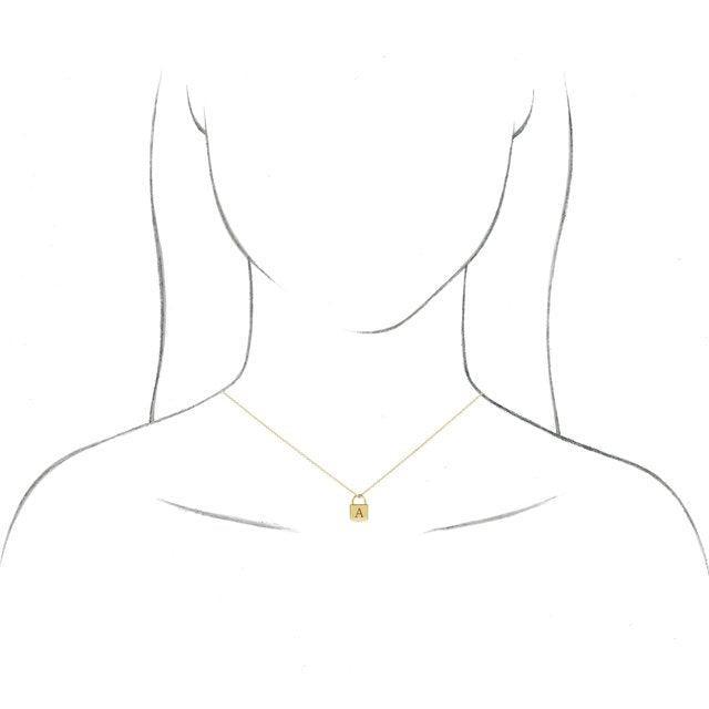 JDSP87184 - Engravable Lock 16-18" Necklace - Johnny Dang & Co