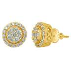 1 Cttw Round Cluster Custom Earrings - Johnny Dang & Co