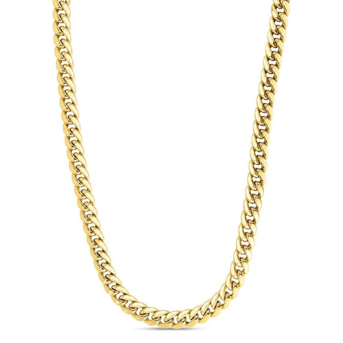 14K Yellow Gold 5.5mm Hollow Miami Cuban
