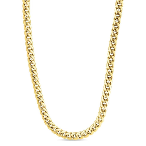 14K Gold 3.5mm Hollow Miami Cuban 20" 22" 24"