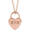 JDSP87595 - HEART LOCK NECKLACE - Johnny Dang & Co