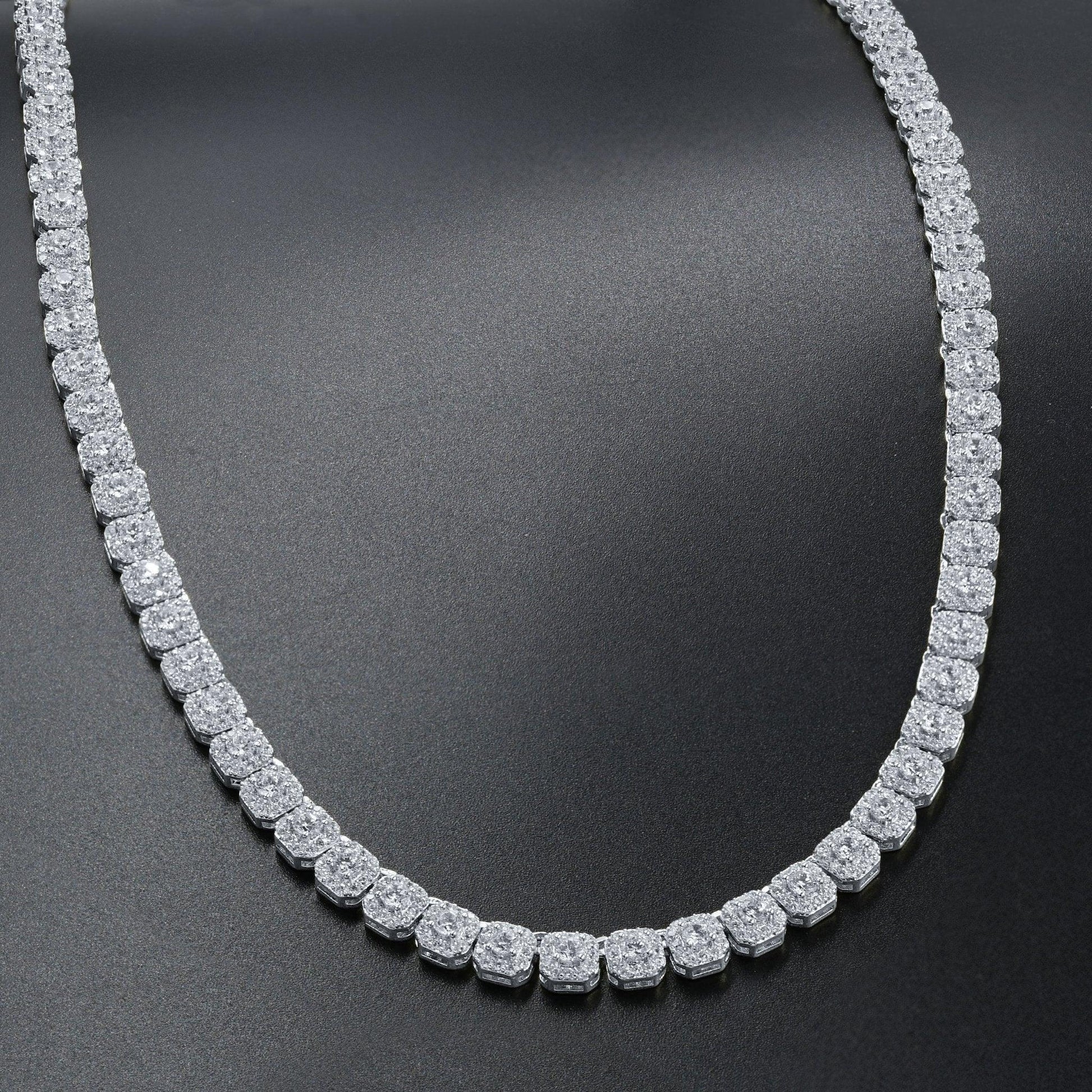 ICECUBE 5 MM 925 SILVER SQUARE TENNIS CHAIN | BMW9213571 - Johnny Dang & Co
