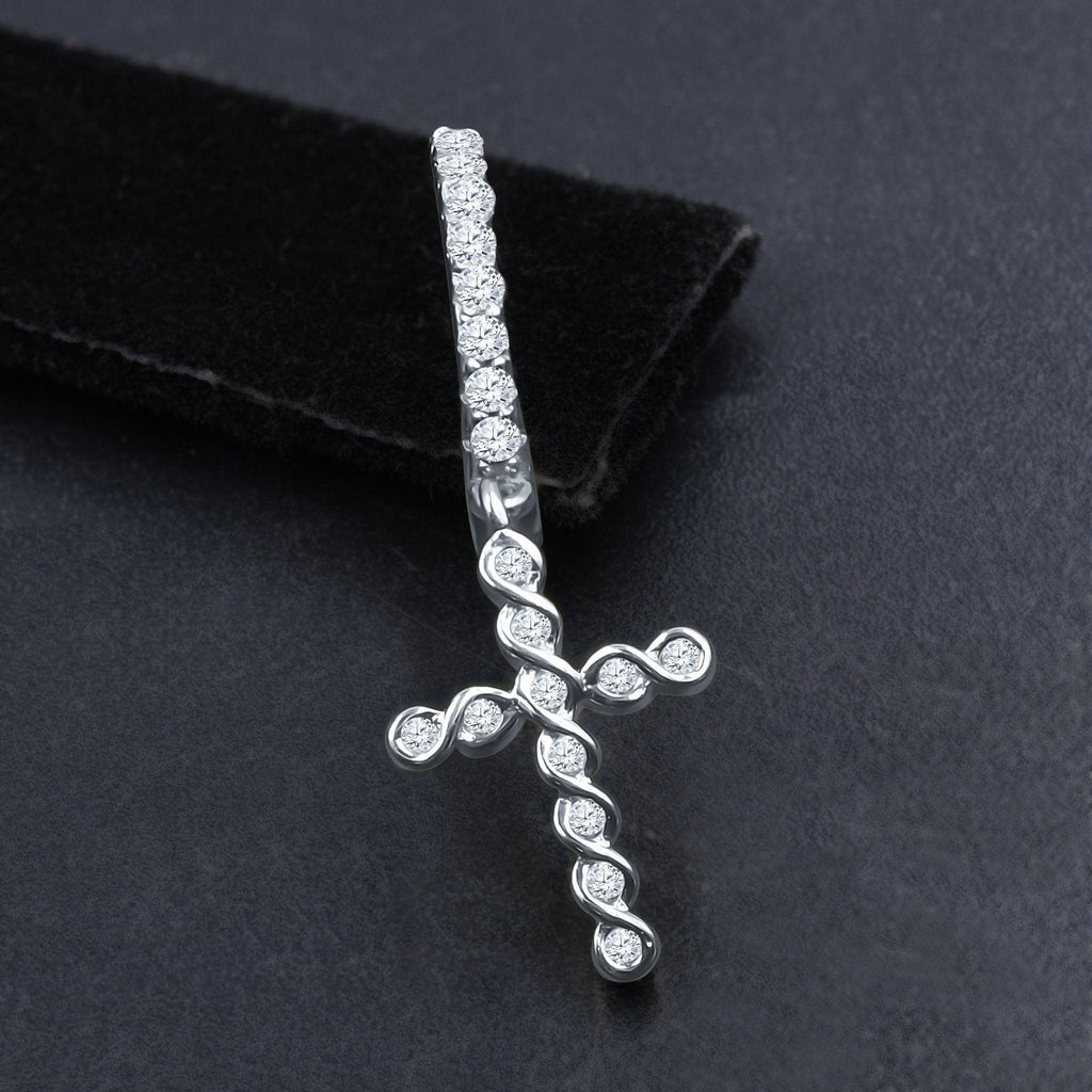 DOMINIQUE SILVER EARRINGS | BMW9214491 - Johnny Dang & Co