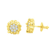 DIAMANTINE SILVER EAR STUDS I BMW9217792 - Johnny Dang & Co