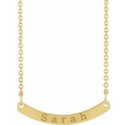 JDSP87635 - Engravable Curved Bar 18" Necklace - Johnny Dang & Co