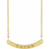 JDSP87635 - Engravable Curved Bar 18" Necklace - Johnny Dang & Co