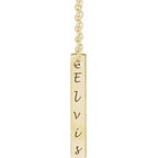 JDSP87619 - FOUR-SIDE ENGRAVABLE BAR NECKLACE - Johnny Dang & Co