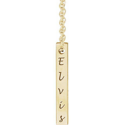 JDSP87619 - FOUR-SIDE ENGRAVABLE BAR NECKLACE - Johnny Dang & Co