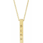 JDSP87619 - FOUR-SIDE ENGRAVABLE BAR NECKLACE - Johnny Dang & Co