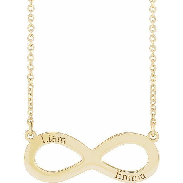 JDSP87689 - Engravable Infinity Family 18" Necklace - Johnny Dang & Co