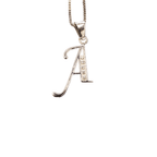 WHITE GOLD SCRIPT SILVER LETTER - Johnny Dang & Co