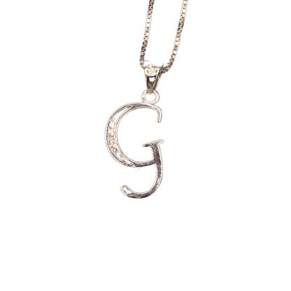 WHITE GOLD SCRIPT SILVER LETTER - Johnny Dang & Co