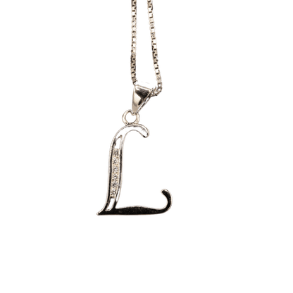 WHITE GOLD SCRIPT SILVER LETTER - Johnny Dang & Co