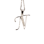 WHITE GOLD SCRIPT SILVER LETTER - Johnny Dang & Co