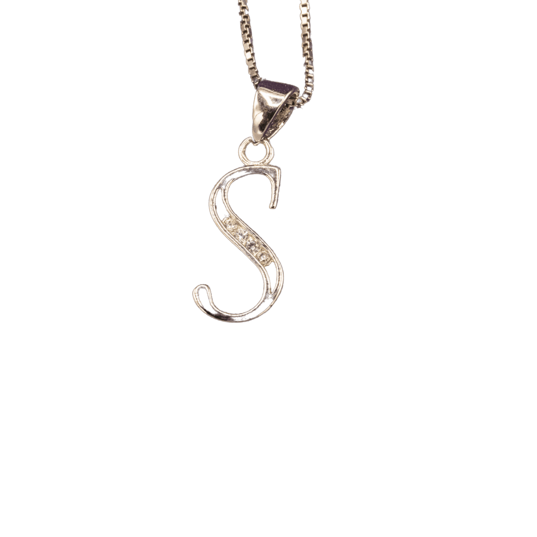 WHITE GOLD SCRIPT SILVER LETTER - Johnny Dang & Co