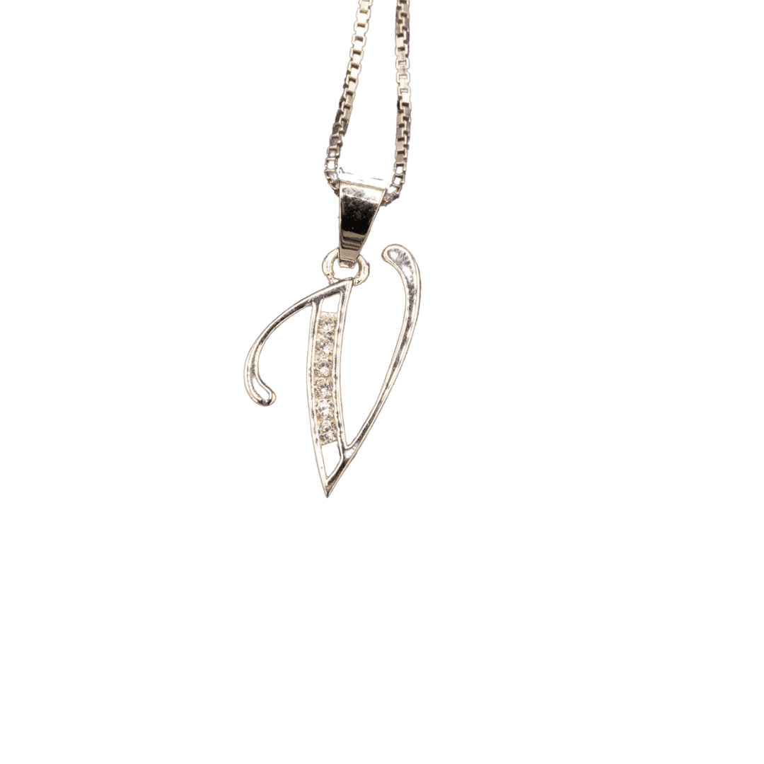 WHITE GOLD SCRIPT SILVER LETTER - Johnny Dang & Co