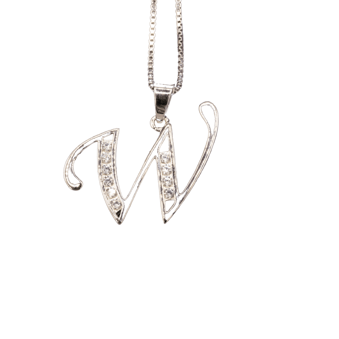 WHITE GOLD SCRIPT SILVER LETTER - Johnny Dang & Co