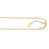 14kt 22 inches Yellow Gold .85mm Diamond Cut Adjustable Box Chain with Lobster Clasp - Johnny Dang & Co