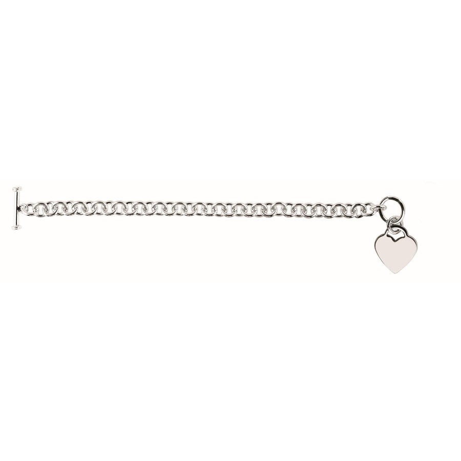 Silver Medium Heart Toggle - Johnny Dang & Co