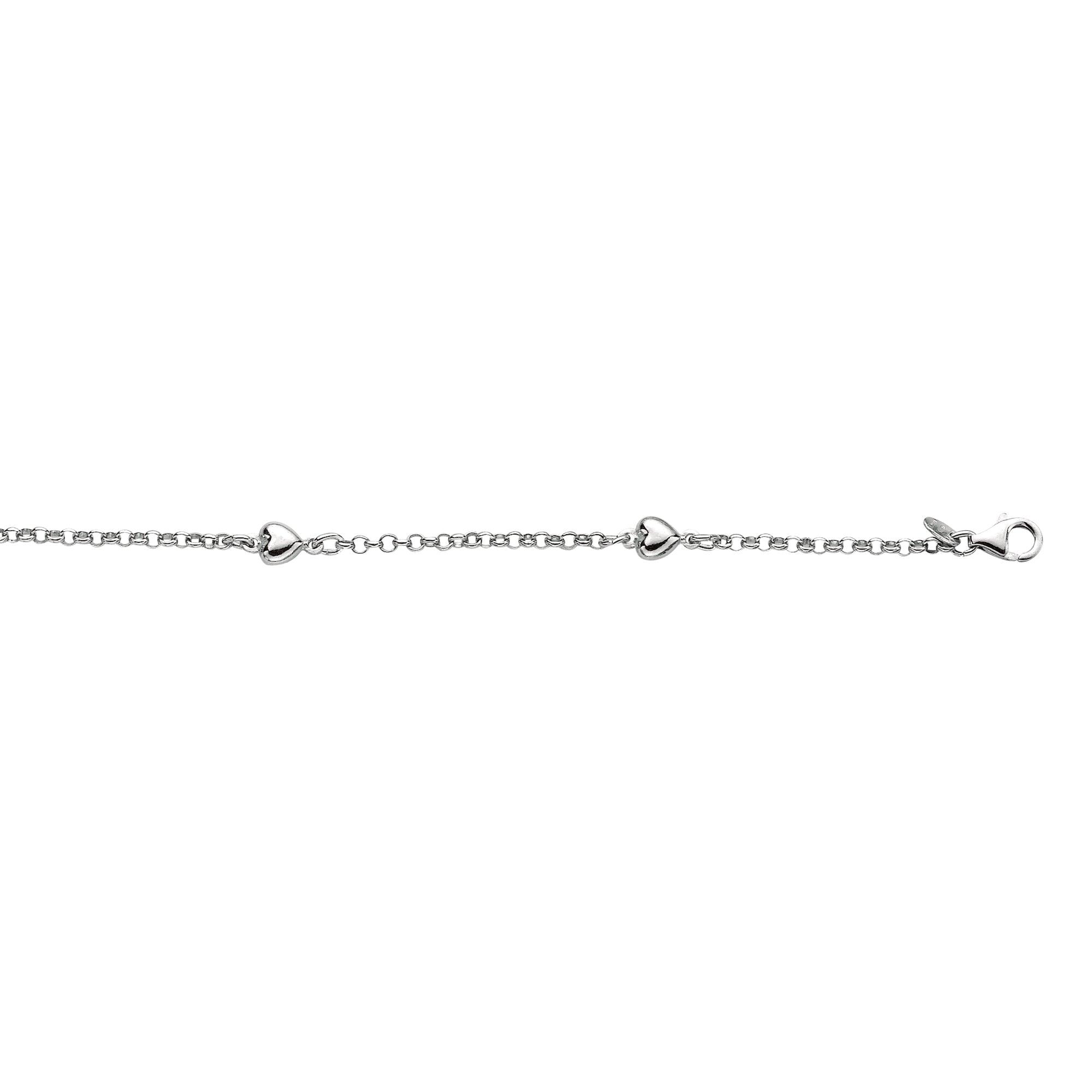 Silver Heart Station Anklet - Johnny Dang & Co
