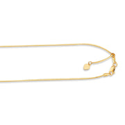 14kt 22 inches Yellow Gold .85mm Diamond Cut Adjustable Octagon Chain with Lobster Clasp - Johnny Dang & Co