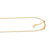 14kt 22 inches Yellow Gold .85mm Diamond Cut Adjustable Octagon Chain with Lobster Clasp - Johnny Dang & Co
