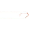 14kt 22 inches Rose Gold 0.9mm Diamond Cut Adjustable Cable Chain with Lobster Clasp+ Small hearing Charm - Johnny Dang & Co