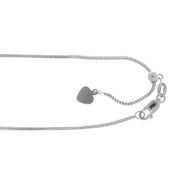14kt 22 inches White Gold 0.9mm Adjustable Franco Chain - Johnny Dang & Co