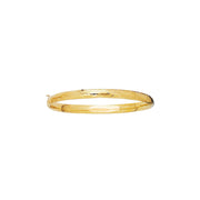 14K Gold X Pattern Children's Bangle 5.5" - Johnny Dang & Co