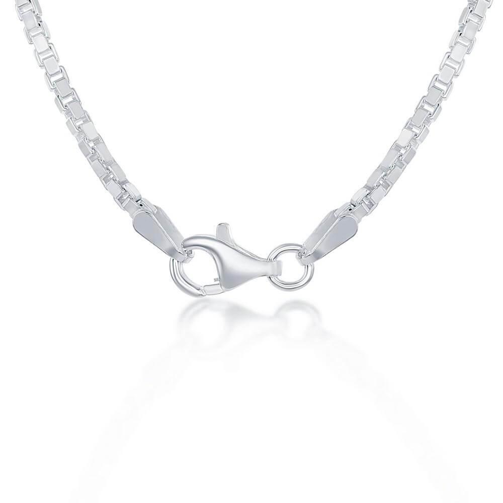 22 Inch Sterling Silver 1.8mm Box Chain - Silver Plated - Johnny Dang & Co