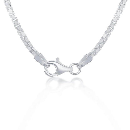 22 Inch Sterling Silver 1.8mm Box Chain - Silver Plated - Johnny Dang & Co