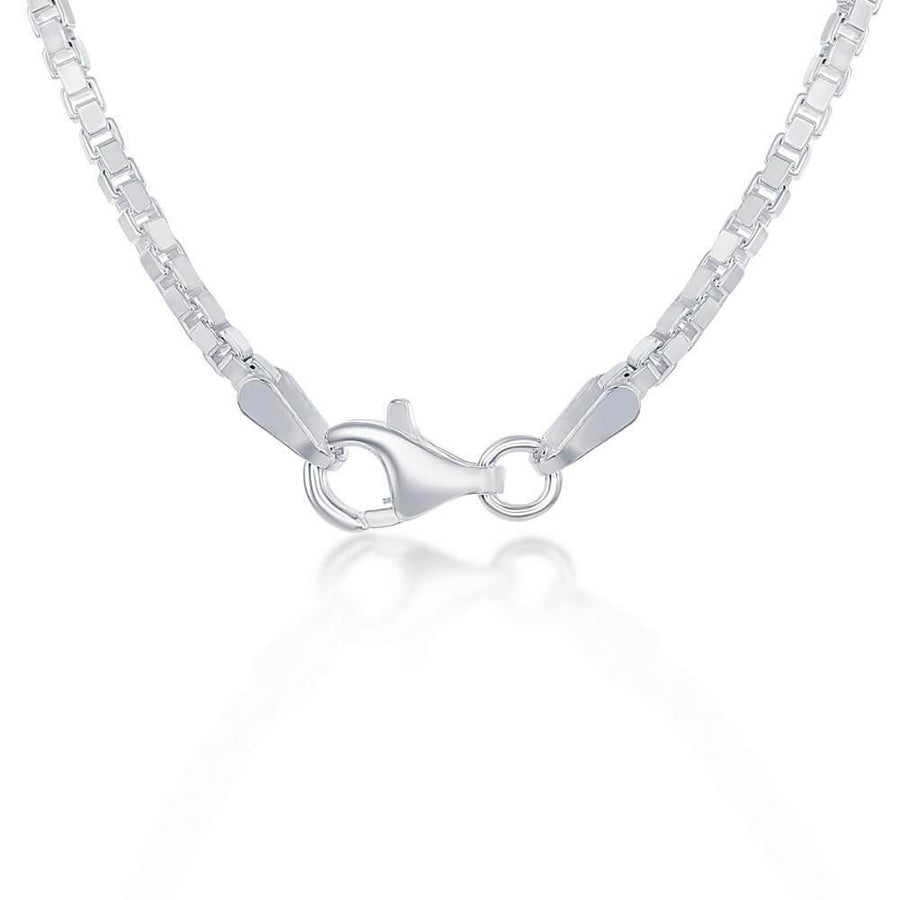 22 Inch Sterling Silver 1.8mm Box Chain - Silver Plated - Johnny Dang & Co