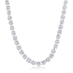 Sterling Silver 3MM Open Byzantine - Rhodium Plated 22" - Johnny Dang & Co