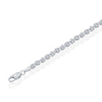 Sterling Silver 3MM Open Byzantine - Rhodium Plated 22" - Johnny Dang & Co