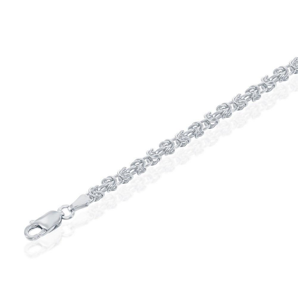 Sterling Silver 3MM Open Byzantine - Rhodium Plated 22" - Johnny Dang & Co