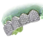 C108B - ROUND WHITE DIAMOND PRONG HANDSET GRILL - Johnny Dang & Co