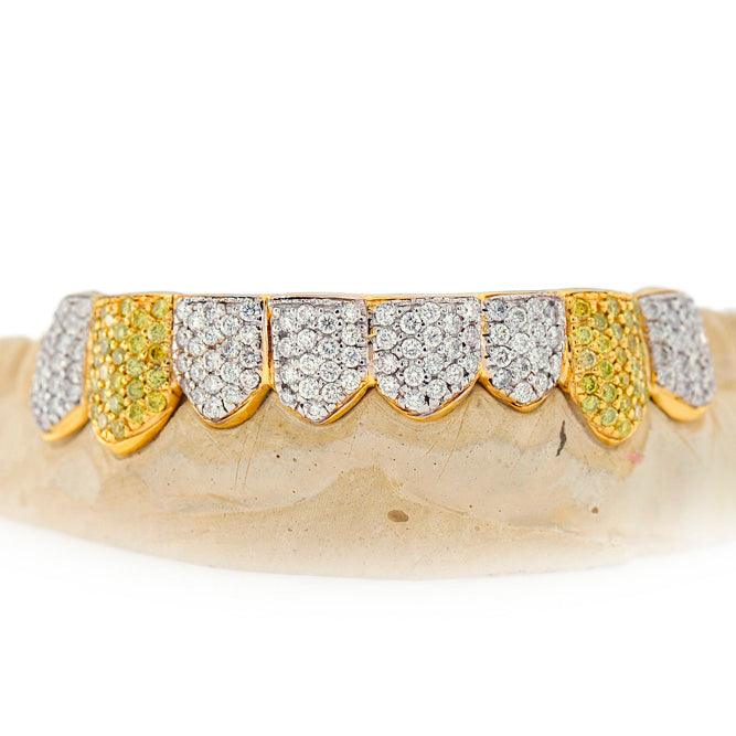 C108D1 ROUND DIAMOND HAND PRONG SET GRILL - Johnny Dang & Co