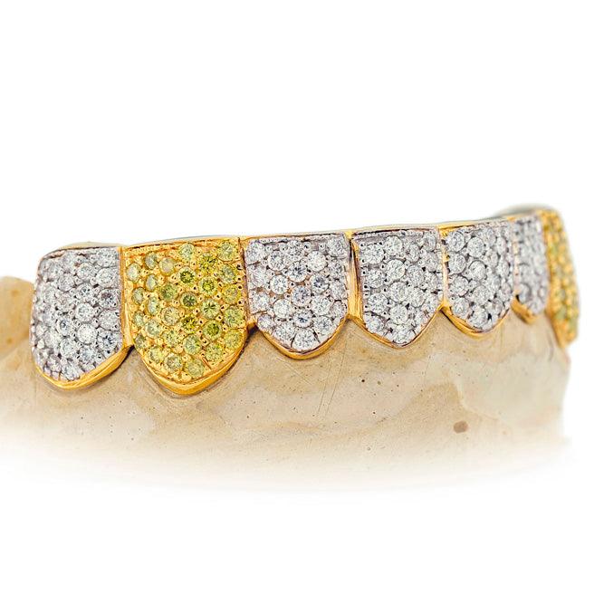 C108D1 ROUND DIAMOND HAND PRONG SET GRILL - Johnny Dang & Co