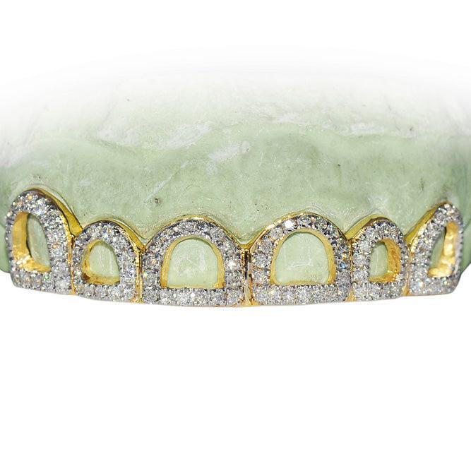 JDTK-C111A - 12 TEETH ROUND DIAMOND OPEN FACE GRILL - Johnny Dang & Co