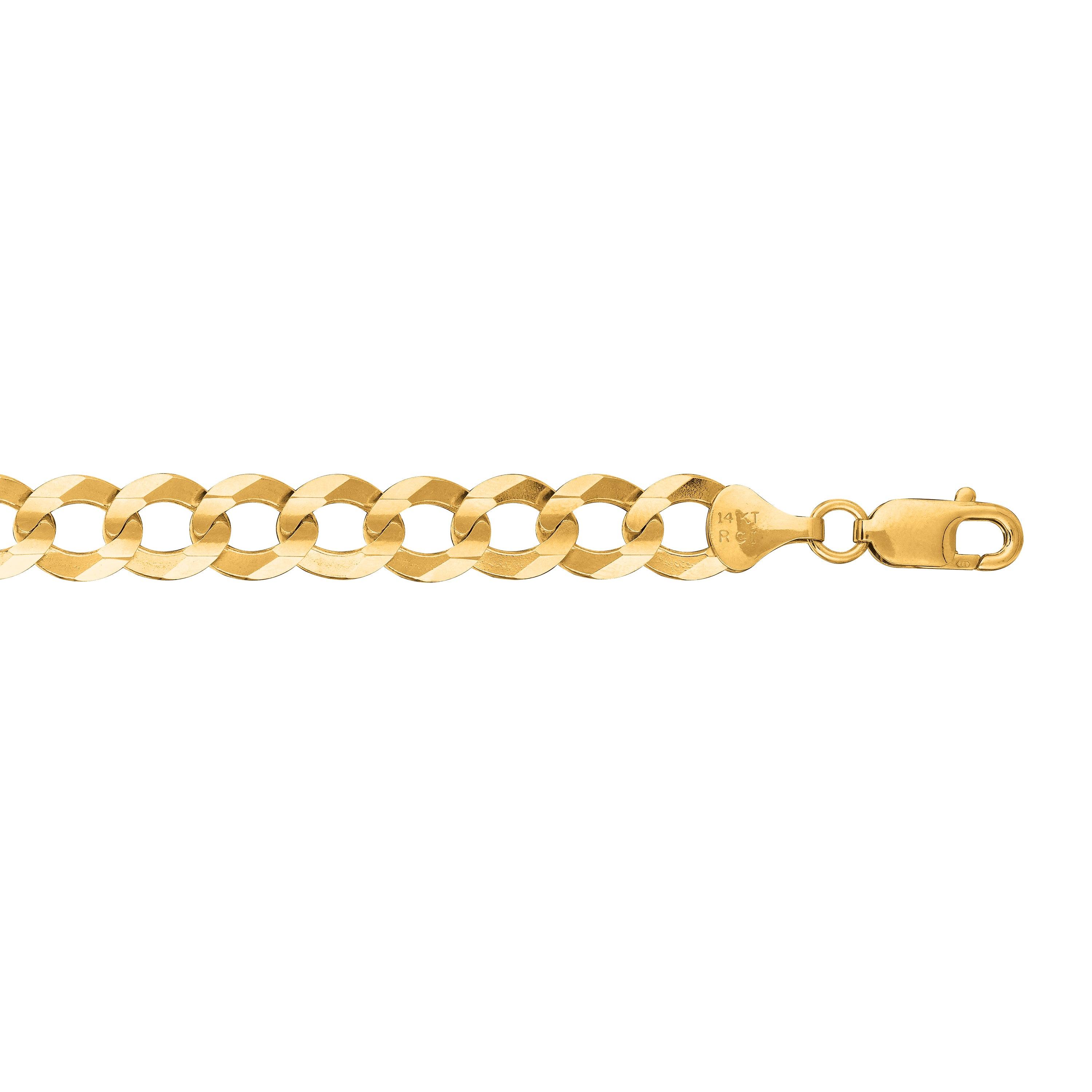 14K Gold 12.18mm Comfort Curb Chain - Johnny Dang & Co